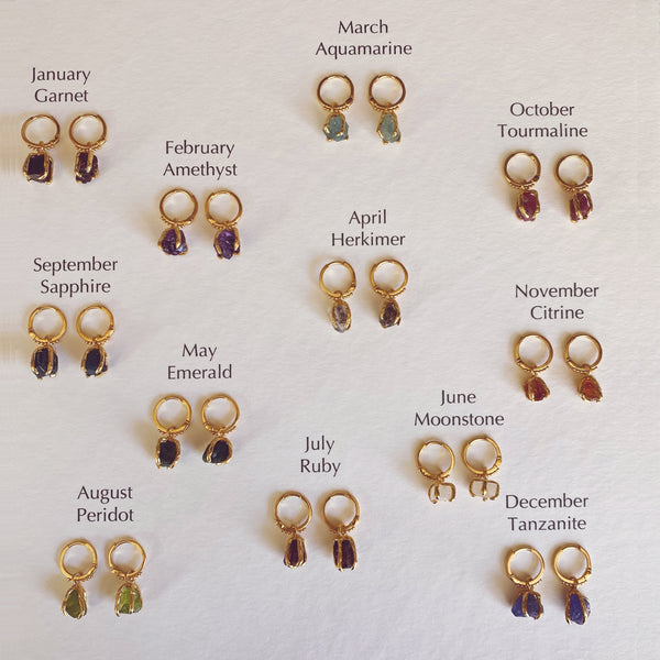 January Birthstone Earrings ~ Garnet