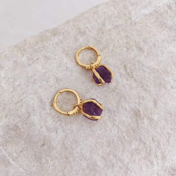 February Birthstone Earrings ~ Amethyst