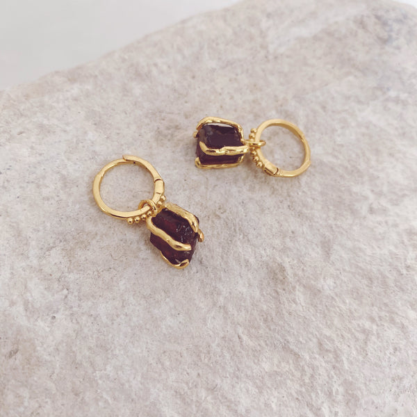 July Birthstone Earrings ~ Ruby