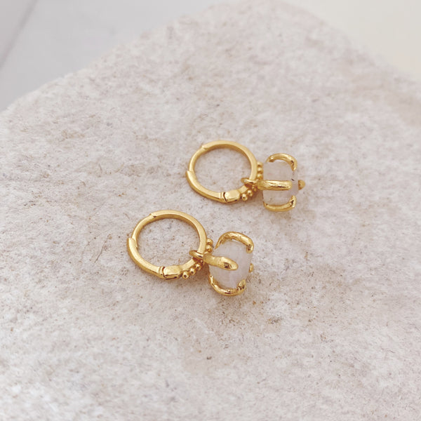 June Birthstone Earrings ~ Moon Stone