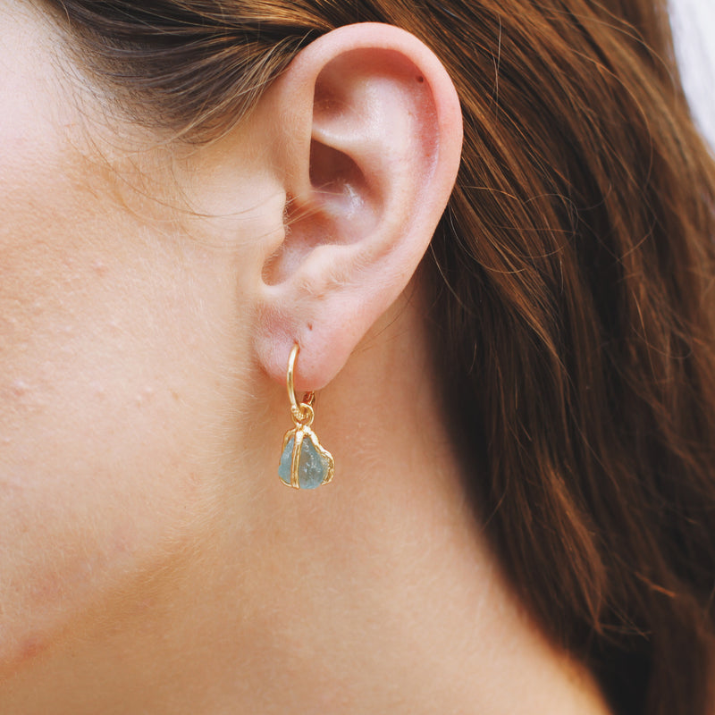 March Birthstone Earrings ~ Aquamarine