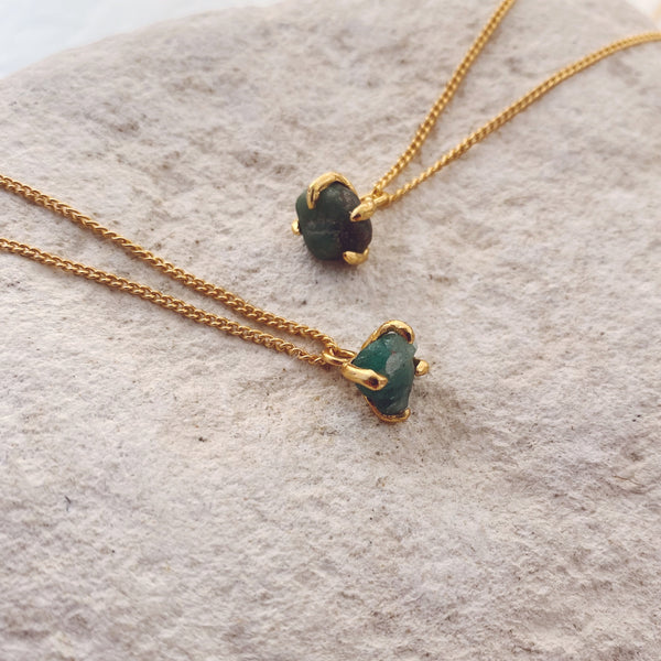 May Birthstone Necklace ~ Emerald
