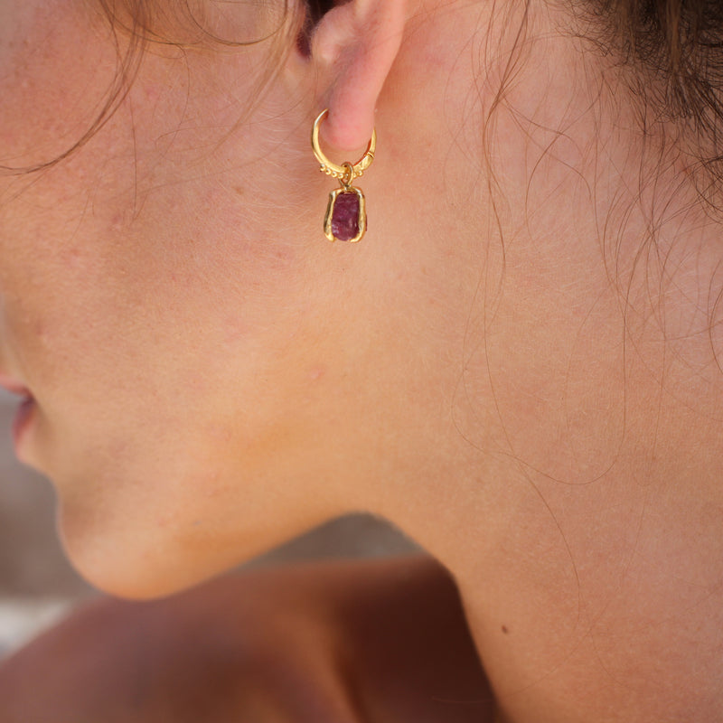 October Birthstone Earrings ~ Pink Tourmaline