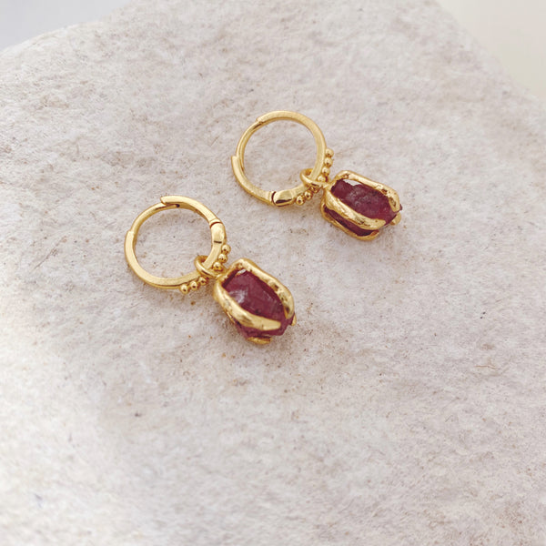 October Birthstone Earrings ~ Pink Tourmaline